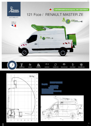 Телескопични вишки, монтирани на камион France Elévateur 121 Fcce