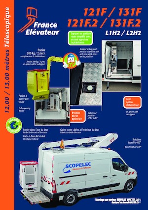 Телескопични вишки, монтирани на камион France Elévateur 121 FT