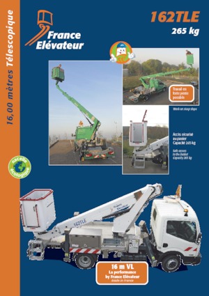 Телескопични вишки, монтирани на камион France Elévateur 162 TLE
