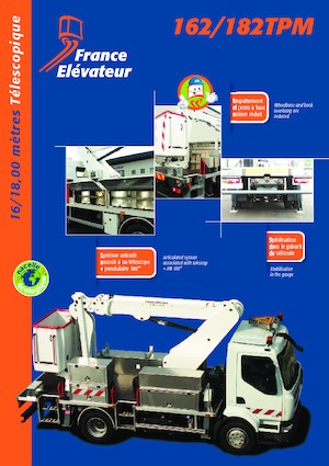 Телескопични вишки, монтирани на камион France Elévateur 162 TPM