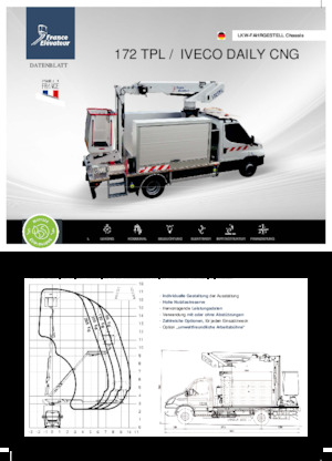 Телескопични вишки, монтирани на камион France Elévateur 172 TPL CNG