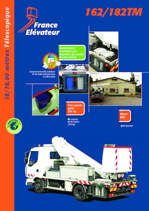 Телескопични вишки, монтирани на камион France Elévateur 182 TM
