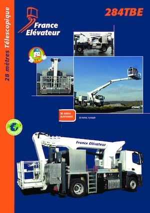 Телескопични вишки, монтирани на камион France Elévateur 284 TBE