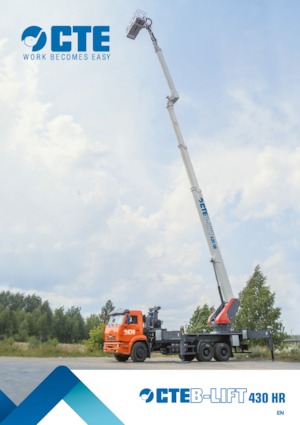 Телескопични вишки, монтирани на камион CTE B-LIFT 410 HR