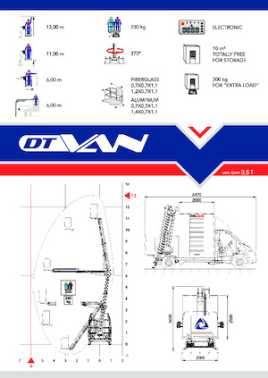 Телескопични вишки, монтирани на камион CELA DT VAN