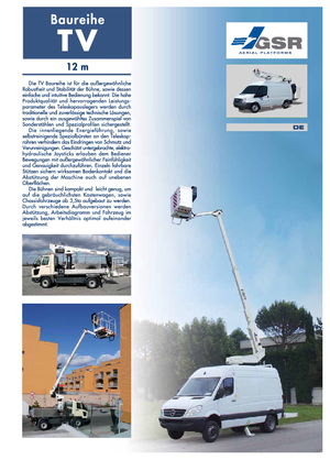 Телескопични вишки, монтирани на камион GSR E120TV Basic