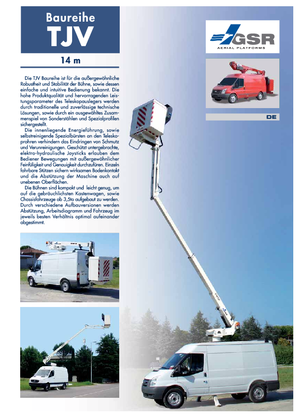 Телескопични вишки, монтирани на камион GSR E140TJV Basic