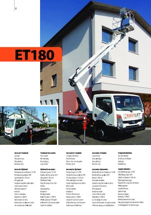 Телескопични вишки, монтирани на камион Easy Lift ET180 