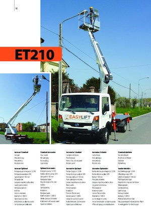 Телескопични вишки, монтирани на камион Easy Lift ET210 