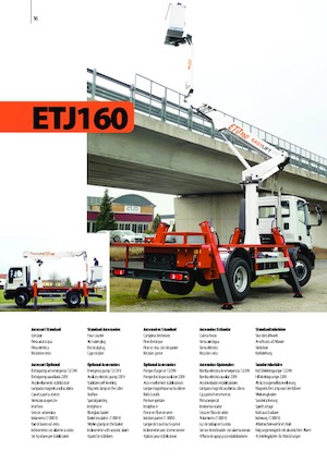 Телескопични вишки, монтирани на камион Easy Lift ETJ160 
