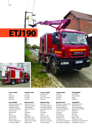Телескопични вишки, монтирани на камион Easy Lift ETJ190 