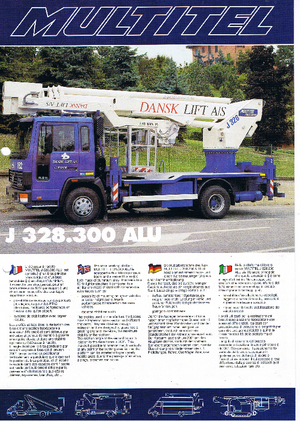 Телескопични вишки, монтирани на камион Pagliero J 328.200 Alu