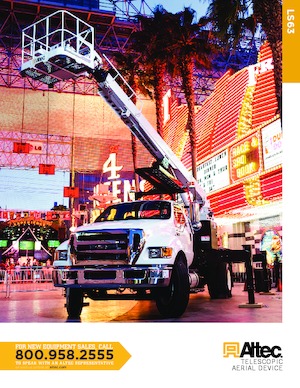 Телескопични вишки, монтирани на камион Altec LS63