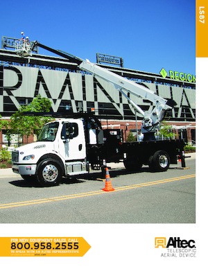 Телескопични вишки, монтирани на камион Altec LS87