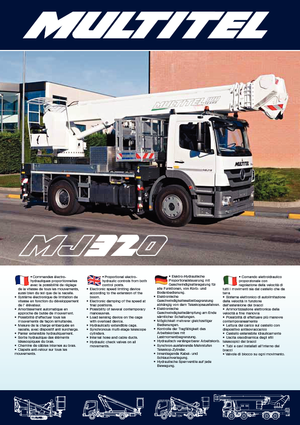 Телескопични вишки, монтирани на камион Multitel MJ 320