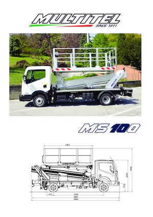 Телескопични вишки, монтирани на камион Multitel MS 100 