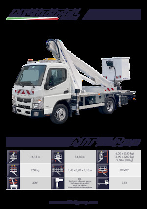 Телескопични вишки, монтирани на камион Multitel MT 162 DS