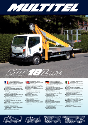 Телескопични вишки, монтирани на камион Multitel MT 182 Alu/AZ