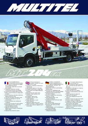 Телескопични вишки, монтирани на камион Multitel MT 204 EX