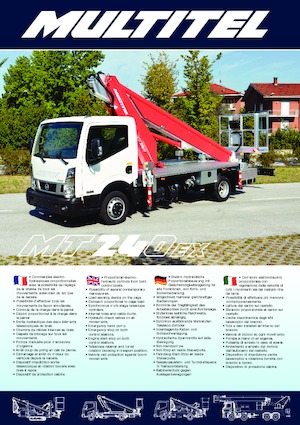 Телескопични вишки, монтирани на камион Multitel MT 240 EX