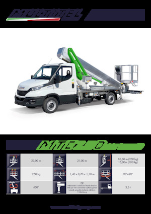 Телескопични вишки, монтирани на камион Multitel MTE 230 HYBRID