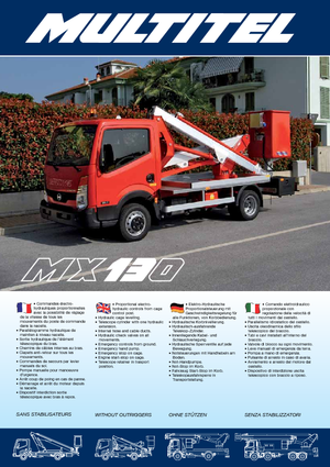Телескопични вишки, монтирани на камион Multitel MX 130