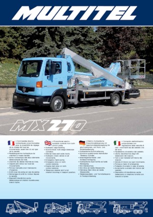 Телескопични вишки, монтирани на камион Multitel MX 270