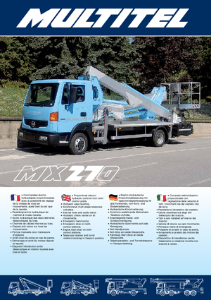 Телескопични вишки, монтирани на камион Multitel MX 270