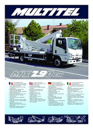 Монтирани на ремаркета повдигачи с подвижна стрела Multitel MX 290 EX 6ton