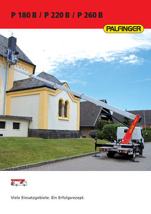 Телескопични вишки, монтирани на камион Palfinger P 180 B