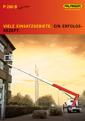 Телескопични вишки, монтирани на камион Palfinger P260B