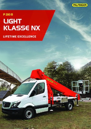 Телескопични вишки, монтирани на камион Palfinger P 280 B