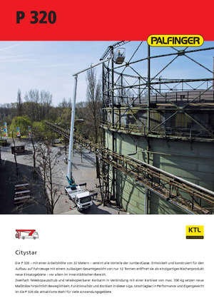 Телескопични вишки, монтирани на камион Palfinger P 320