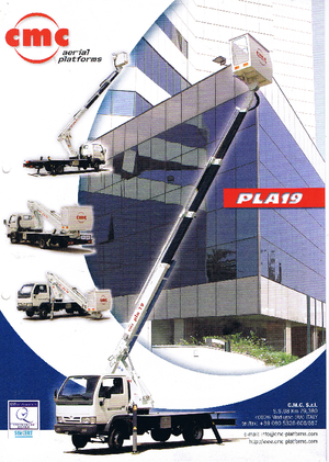 Телескопични вишки, монтирани на камион CMC PLA 19