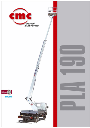 Телескопични вишки, монтирани на камион CMC PLA190