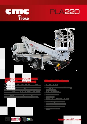 Телескопични вишки, монтирани на камион CMC PLA220
