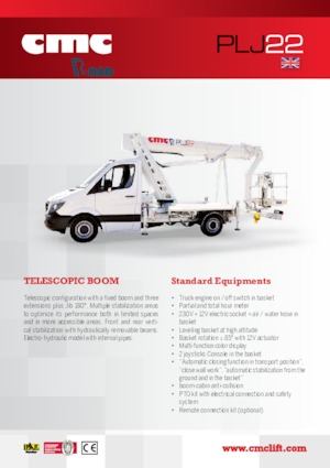 Телескопични вишки, монтирани на камион CMC PLJ22