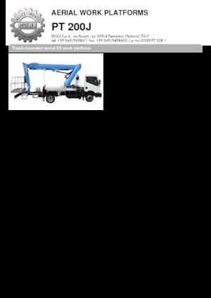 Телескопични вишки, монтирани на камион ISOLI PT200J