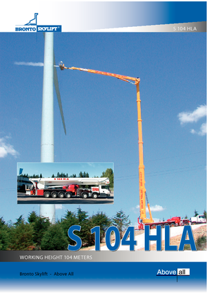 Телескопични вишки, монтирани на камион Bronto Skylift S 104 HLA