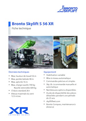 Телескопични вишки, монтирани на камион Bronto Skylift S 56 XR