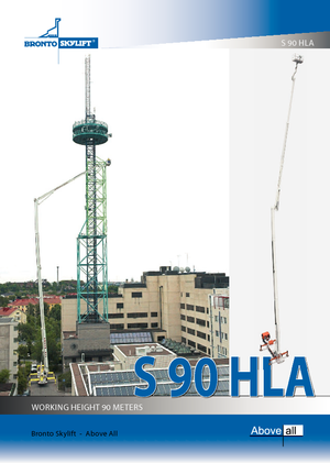 Телескопични вишки, монтирани на камион Bronto Skylift S 90 HLA
