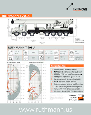 Телескопични вишки, монтирани на камион Ruthmann T-295A