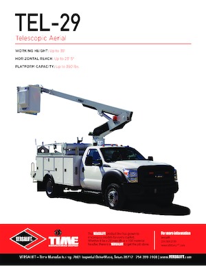 Телескопични вишки, монтирани на камион Versalift TEL-29-N