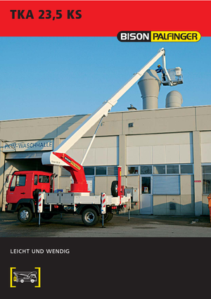 Телескопични вишки, монтирани на камион Bison-Palfinger TKA 23,5 KS