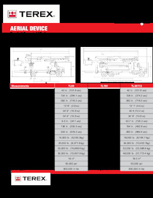 Телескопични вишки, монтирани на камион Terex TL80