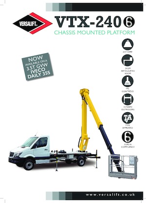 Телескопични вишки, монтирани на камион Versalift VTX-240 