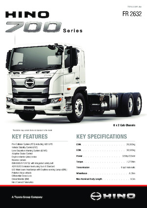 Влекачи Hino 700 FR 2632 6x2