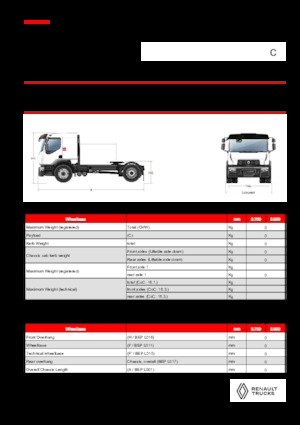 Влекачи Renault C CAB2300 460 4X2 T E6