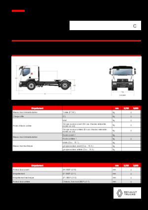 Влекачи Renault C CAB2300 460 4X2 T E6