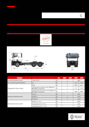 Влекачи Renault C T6X4 11L E6